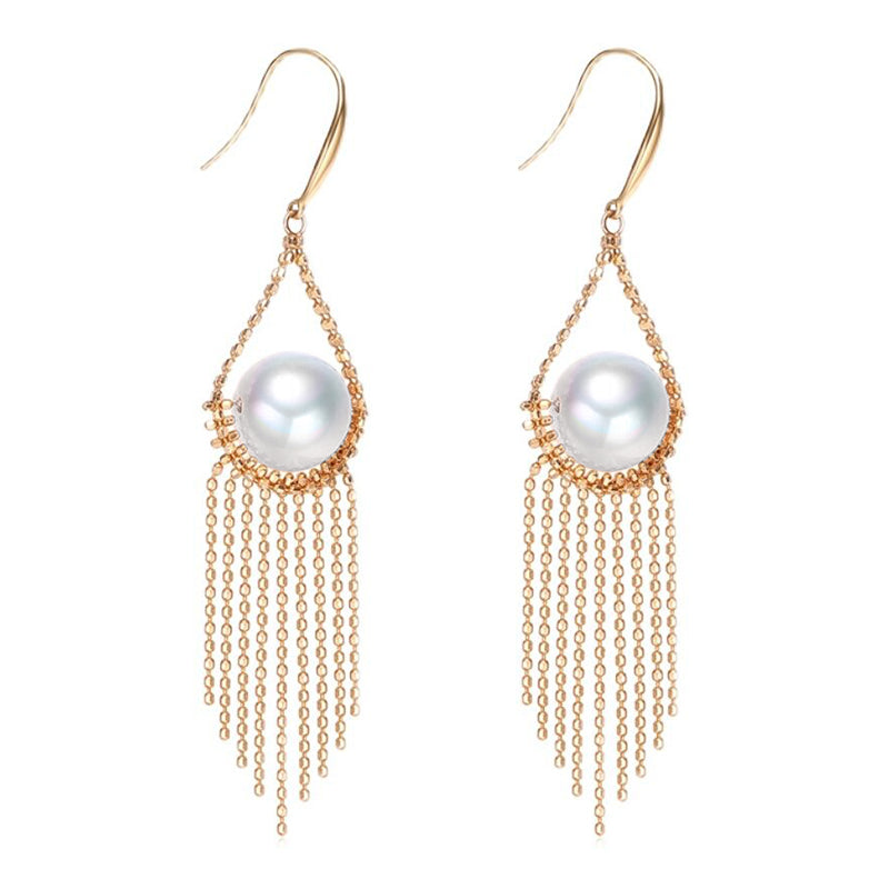 Perle Fransen Ohrringe