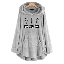 Laden Sie das Bild in den Galerie-Viewer, Bedruckter Plüsch-Kapuzenpullover