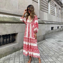 Laden Sie das Bild in den Galerie-Viewer, Strandkleid Mit Puffärmeln