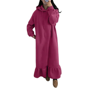 Hoodieförmiges Kleid mit Kapuzen