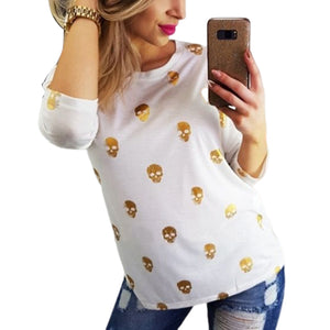 T-Shirt mit Schädeldruck