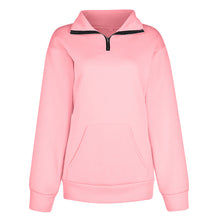 Laden Sie das Bild in den Galerie-Viewer, Einfarbiges Sweatshirt mit Reißverschluss