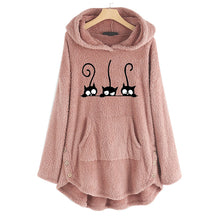 Laden Sie das Bild in den Galerie-Viewer, Bedruckter Plüsch-Kapuzenpullover