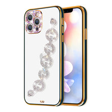 Laden Sie das Bild in den Galerie-Viewer, Transparente iPhone Handyhülle Mit Diamantkette