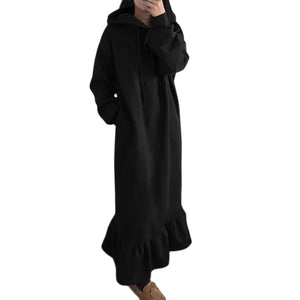 Hoodieförmiges Kleid mit Kapuzen