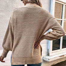 Laden Sie das Bild in den Galerie-Viewer, Geschlitzter Pullover mit Puffärmeln