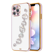 Laden Sie das Bild in den Galerie-Viewer, Transparente iPhone Handyhülle Mit Diamantkette