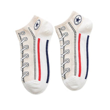 Laden Sie das Bild in den Galerie-Viewer, Atmungsaktive flache Socken aus Baumwolle mit Deodorant