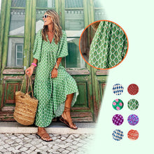 Laden Sie das Bild in den Galerie-Viewer, Strandkleid Mit Puffärmeln