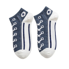 Laden Sie das Bild in den Galerie-Viewer, Atmungsaktive flache Socken aus Baumwolle mit Deodorant