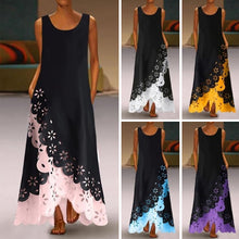 Laden Sie das Bild in den Galerie-Viewer, Gefälschtes zweiteiliges ärmelloses unregelmäßiges Kleid für Damen