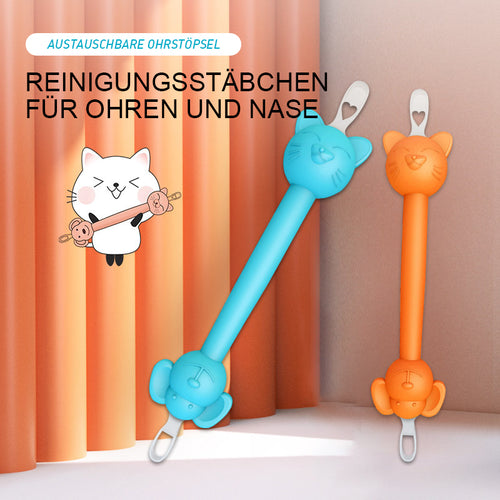 Tragbares Ohren- und Nasenreinigungsset mit Doppelkopf für Babys