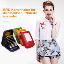 Laden Sie das Bild in den Galerie-Viewer, RFID Kartenhalter für diebstahlschutzbürste aus leder