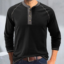 Laden Sie das Bild in den Galerie-Viewer, Langärmeliges Sportssweatshirt mit Brustknopfe Langarmpolo