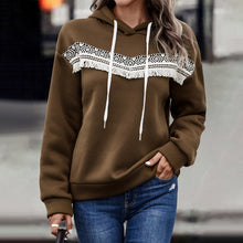 Laden Sie das Bild in den Galerie-Viewer, Damen Sweatshirt mit Kapuze und applizierter Spitze