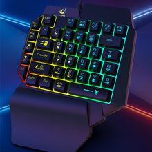 Laden Sie das Bild in den Galerie-Viewer, Einhändige farbenfrohe Gaming-Tastatur und -Maus