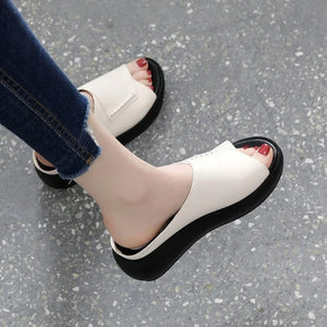 Sommerliche Fischmaulsandalen mit weicher Sohle für Damen