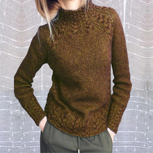 Laden Sie das Bild in den Galerie-Viewer, Damen Einfarbiger, strukturierter Pullover
