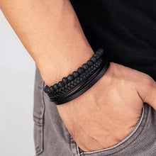 Laden Sie das Bild in den Galerie-Viewer, Naturstein Leder Geflochtenes Armband
