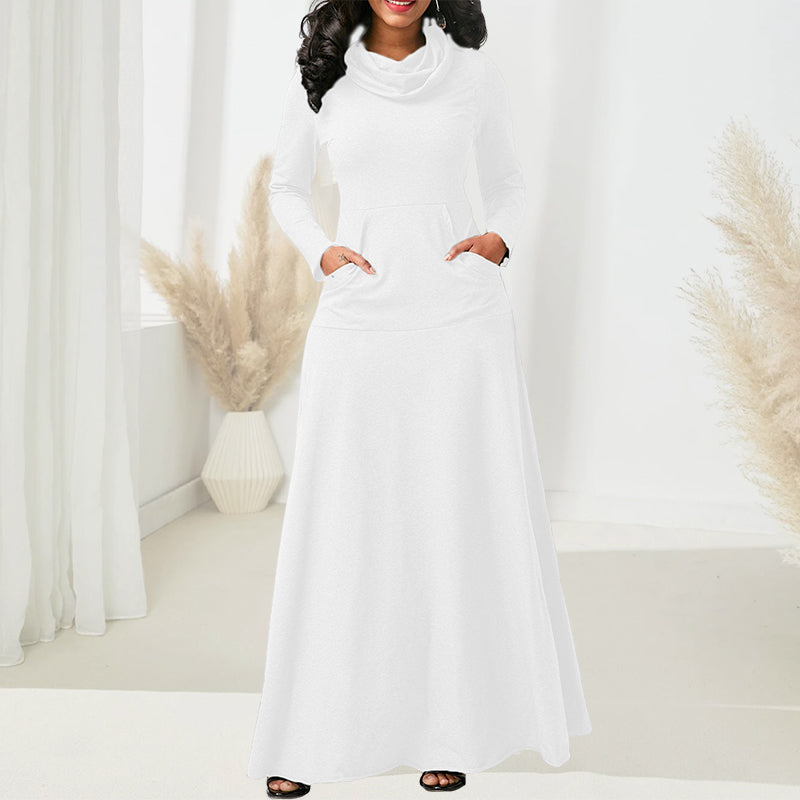 Monochrom Latz-Maxikleid