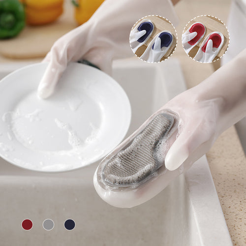 Multifunktionale Spülhandschuhe mit Zauberbürste aus Gummi