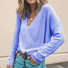 Laden Sie das Bild in den Galerie-Viewer, Eleganter Pullover mit V-Ausschnitt