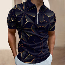 Laden Sie das Bild in den Galerie-Viewer, Modisches lässiges bedrucktes Poloshirt