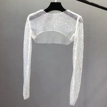 Laden Sie das Bild in den Galerie-Viewer, Französischer Netz-Sonnenschal mit Diamanten