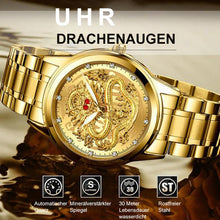 Laden Sie das Bild in den Galerie-Viewer, Modische Goldene Drachenuhr