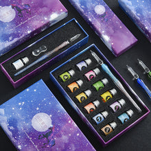 Laden Sie das Bild in den Galerie-Viewer, Sternenhimmel Glasstift-Tinten-Set