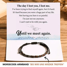 Laden Sie das Bild in den Galerie-Viewer, „Bis wir uns wiedersehen“ Morsecode-Armband
