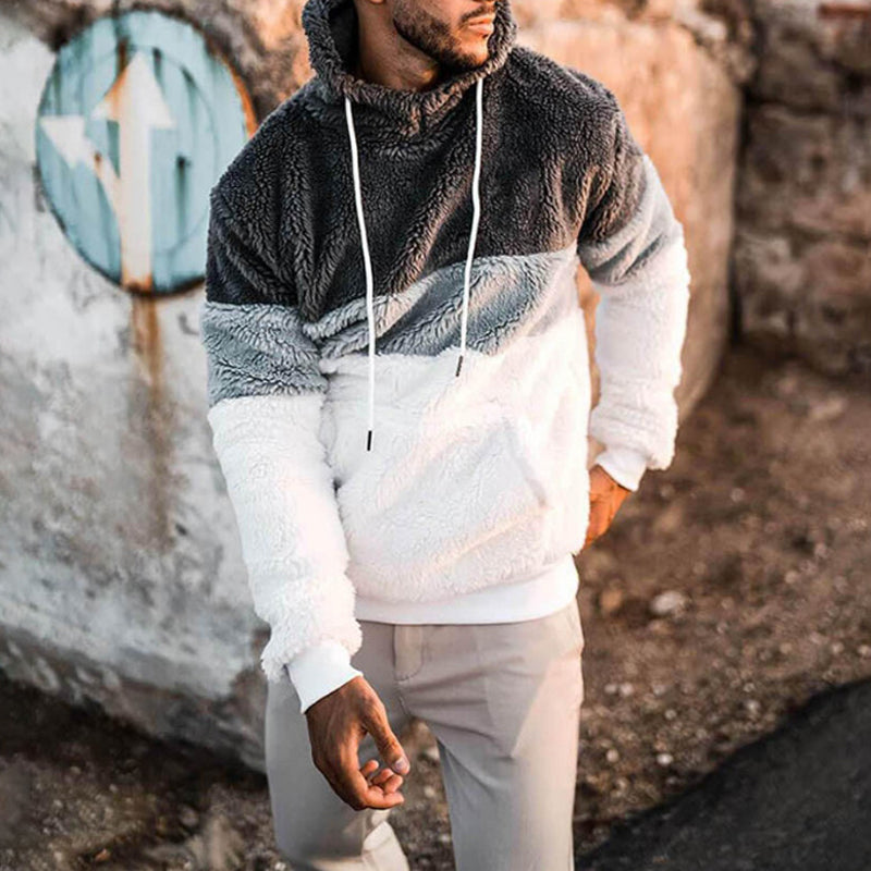 Lässiger Langärmliger Plüschiger Kapuzenpullover