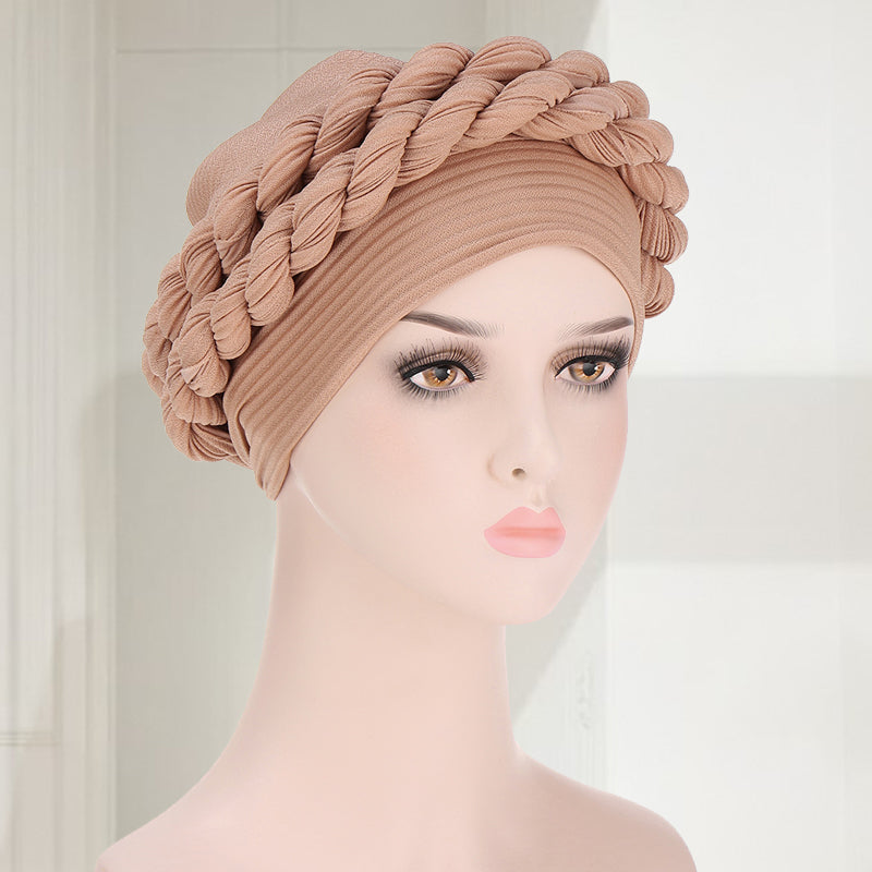 Weicher einfarbiger geflochtener Hut