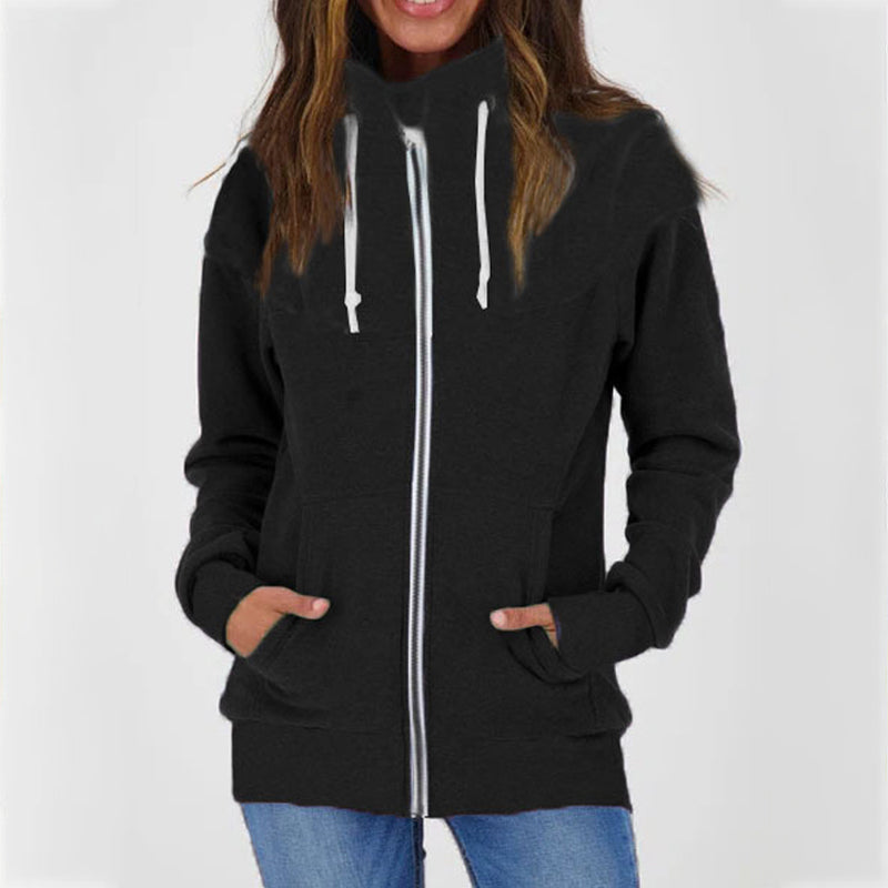 Fleece-Pullovermantel mit Reißverschluss