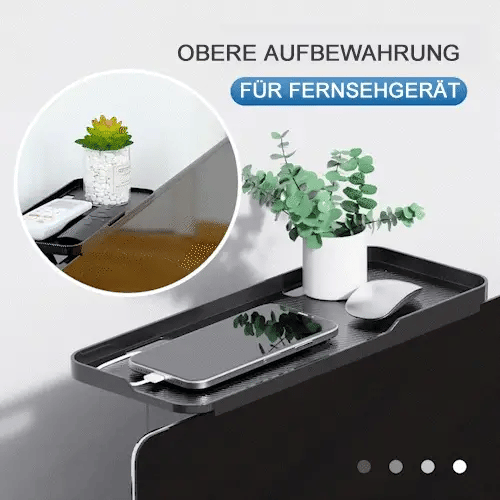 Kreative Aufbewahrungshalterung auf der TV-Oberseite