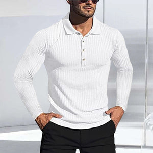 Langärmliger Elastischer Polopullover