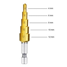 Laden Sie das Bild in den Galerie-Viewer, Stufenbohrer Set aus Titanstahl