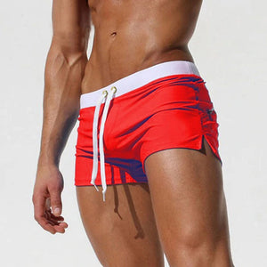 Einfarbige Strand-Badehose Für Herren