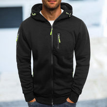 Laden Sie das Bild in den Galerie-Viewer, Kapuzen-Fleece-Sweatshirt mit durchgehendem Reißverschluss für Herren