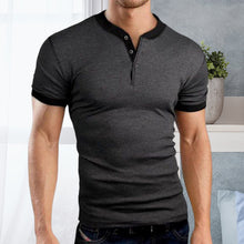 Laden Sie das Bild in den Galerie-Viewer, Modisches Einfarbiges Kurzarm-Fitness-T-Shirt