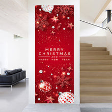 Laden Sie das Bild in den Galerie-Viewer, Weihnachtlicher Selbstklebender Entfernbarer Dekorativer Türaufkleber