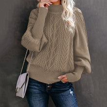Laden Sie das Bild in den Galerie-Viewer, Lockerer Einfarbiger Langärmliger Strickpullover