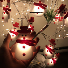 Laden Sie das Bild in den Galerie-Viewer, Weihnachten Plüsch Schneemann Lichterketten