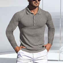 Laden Sie das Bild in den Galerie-Viewer, Langärmliger Elastischer Polopullover