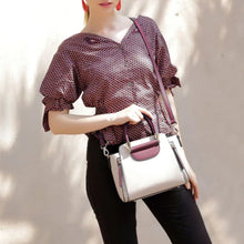 Laden Sie das Bild in den Galerie-Viewer, Modische Kontrast-Handtasche Aus PU-Leder