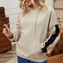 Laden Sie das Bild in den Galerie-Viewer, Damen Modischer Kapuzenpullover mit Farbblock