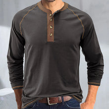 Laden Sie das Bild in den Galerie-Viewer, Langärmeliges Sportssweatshirt mit Brustknopfe Langarmpolo