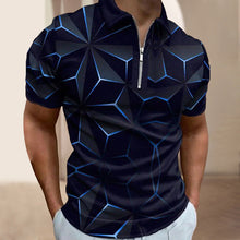 Laden Sie das Bild in den Galerie-Viewer, Modisches lässiges bedrucktes Poloshirt