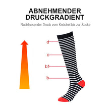 Laden Sie das Bild in den Galerie-Viewer, Gestreifte Sportkompressionssocken
