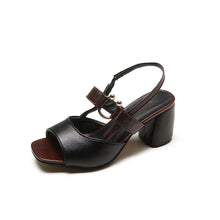 Laden Sie das Bild in den Galerie-Viewer, Damen Hochhackige Sandalen mit Schnalle